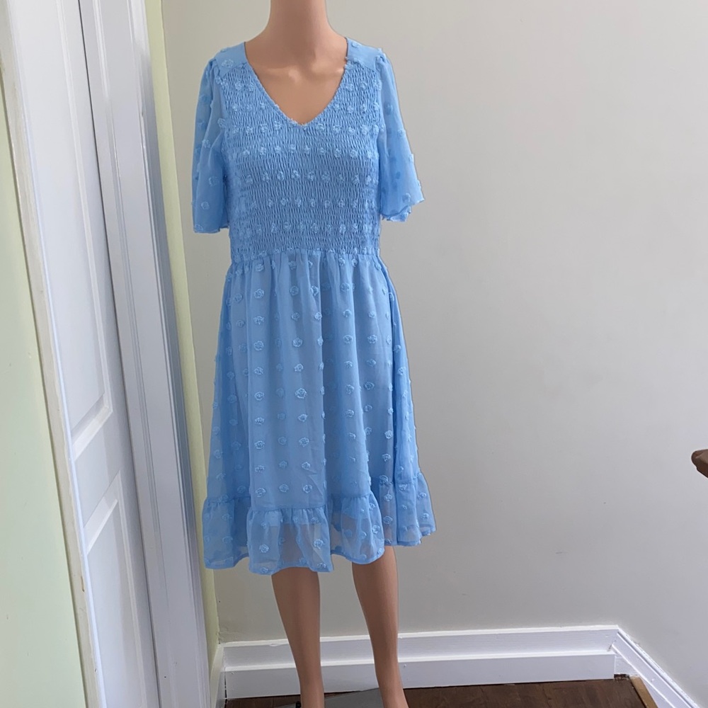 Elegant Blue Women's Dress